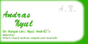 andras nyul business card